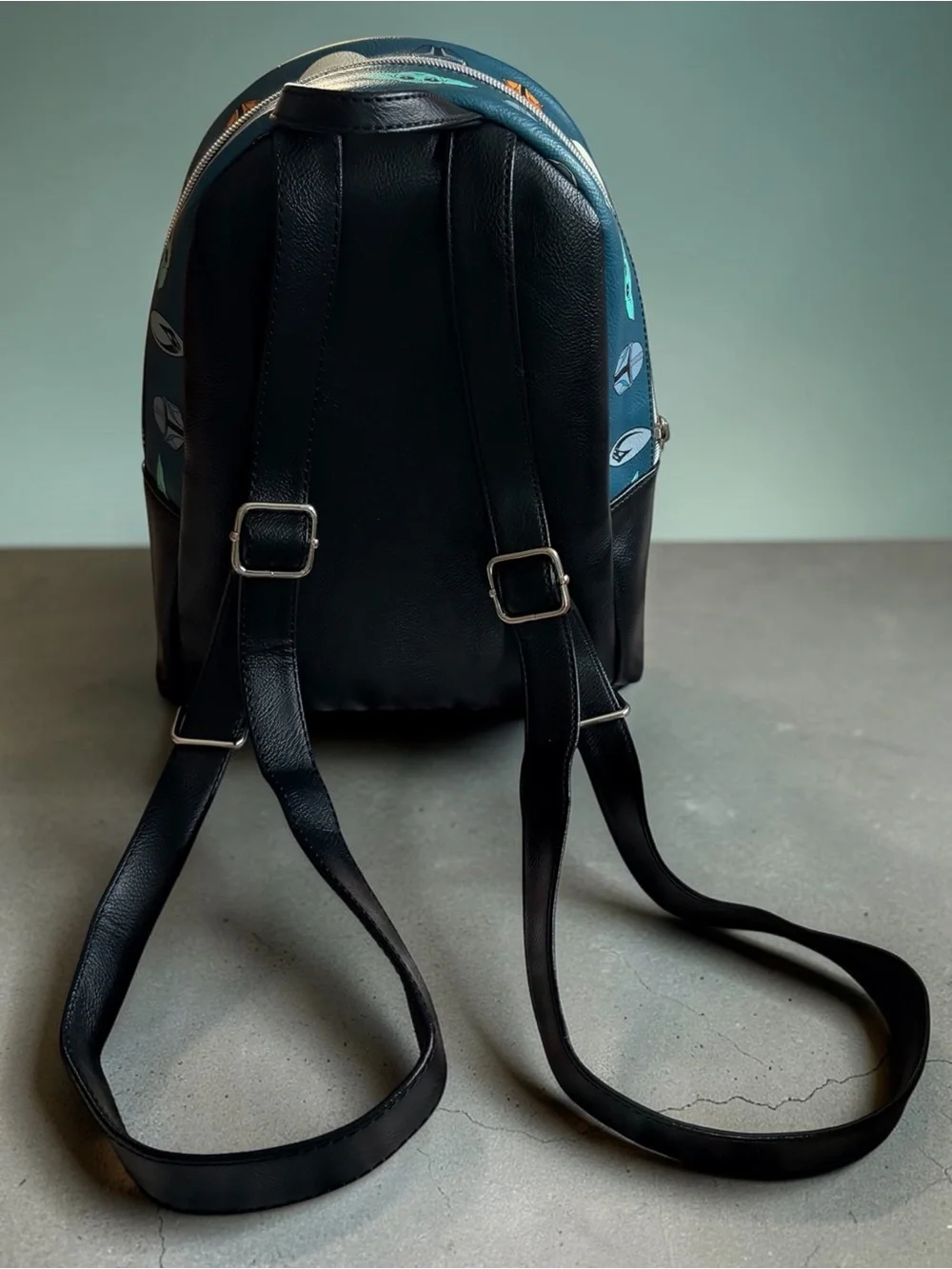 Funko Star Wars The Mandalorian Grogu Mini Backpack Teal Black Adjustable Straps